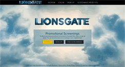 Desktop Screenshot of lionsgatescreenings.com