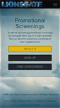 Mobile Screenshot of lionsgatescreenings.com