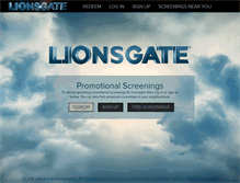 Tablet Screenshot of lionsgatescreenings.com